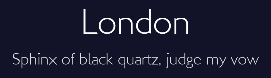 London — Sans Serif Font — thumbnail 2