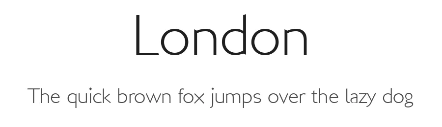 London — Sans Serif Font