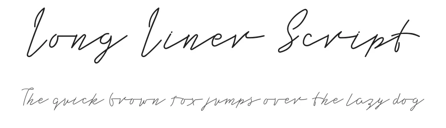 Long Liner Script by Mario Studio — Script Handwritten Font