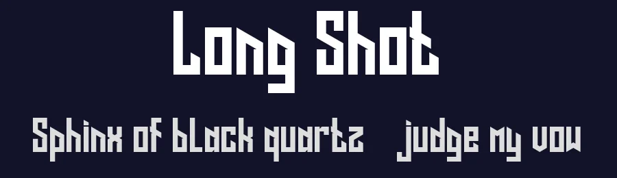 Long Shot by Matty De Cesare — Sans Serif Font — thumbnail 2