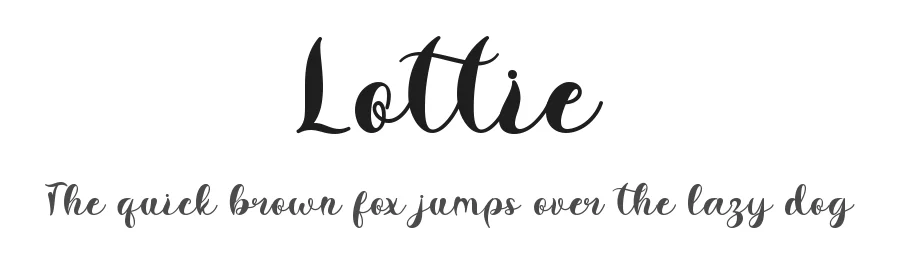 Lottie by Yoga Letter 2021 (Isroni Yoga Prasetya) — Script Handwritten Font