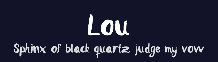 Lou by Louise Clysén — Script Handwritten Font — thumbnail 2