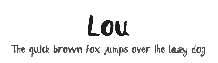 Lou by Louise Clysén — Script Handwritten Font