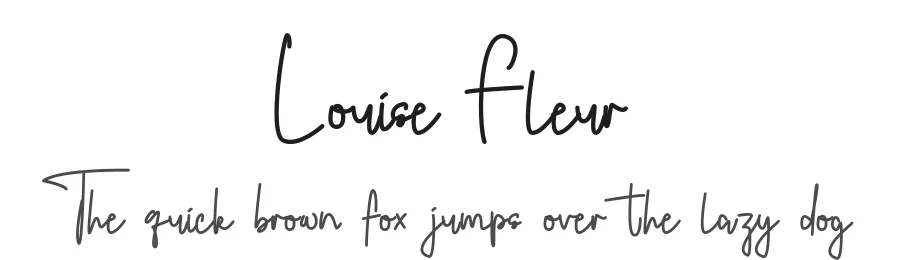Louise Fleur — Script Handwritten Font