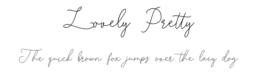 Lovely Pretty by Ahmad Muslimin — Script Handwritten Font
