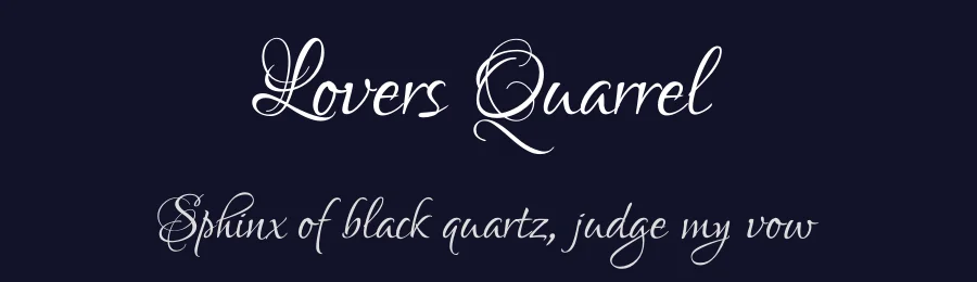 Lovers Quarrel by Robert E. Leuschke — Script Handwritten Font — thumbnail 2
