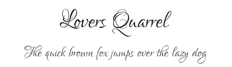 Lovers Quarrel by Robert E. Leuschke — Script Handwritten Font