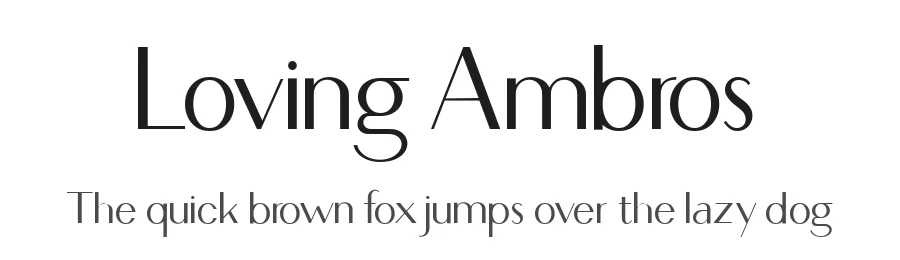 Loving Ambros by Sayins — Sans Serif Font