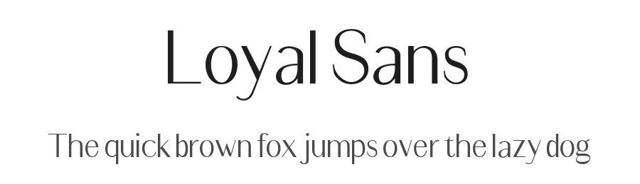 Loyal Sans — Sans Serif Font