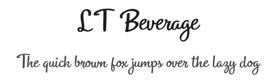 LT Beverage by LyonsType — Script Handwritten Font
