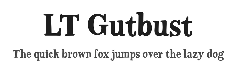 LT Gutbust by Daniel Lyons β Script Handwritten Font
