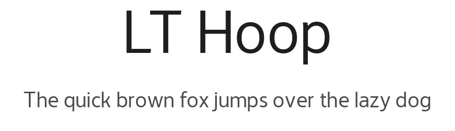 LT Hoop by Daniel Lyons — Sans Serif Font