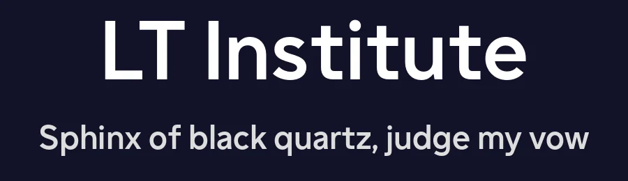 LT Institute by Daniel P. Lyons — Sans Serif Font — thumbnail 2