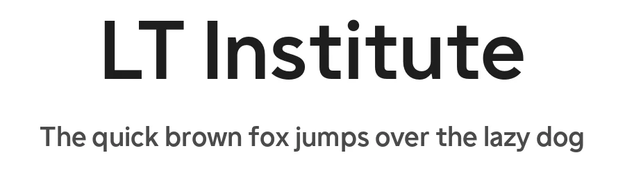 LT Institute by Daniel P. Lyons — Sans Serif Font