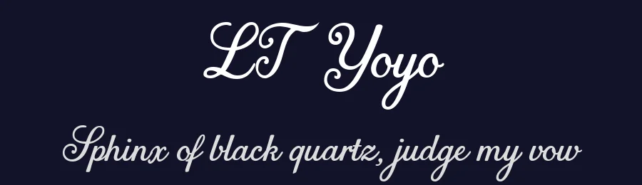 LT Yoyo by Daniel Lyons, Weights.gg — Script Handwritten Font — thumbnail 2