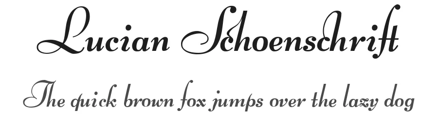 Lucian Schoenschrift by Lucian Bernhard 1928 — Script Handwritten Font