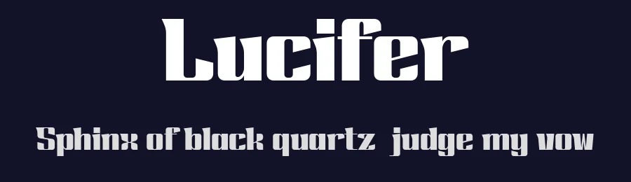 Lucifer by Saundrayam — Display Font — thumbnail 2