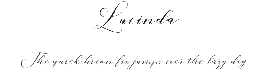 Lucinda by Area Type — Script Handwritten Font