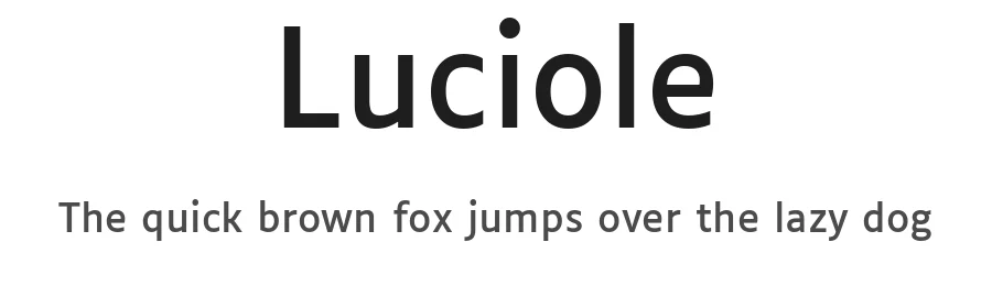 Luciole by Laurent Bourcellier — Sans Serif Font
