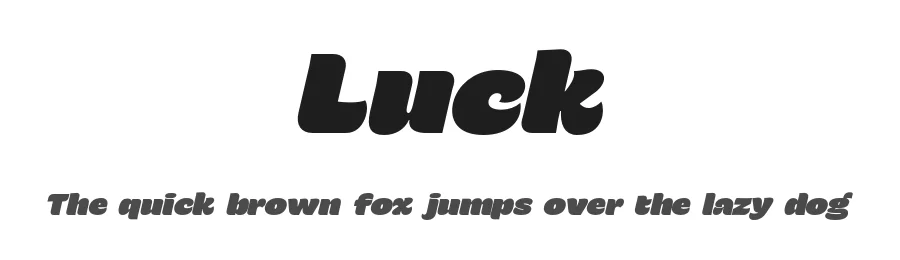 Luck by Laire Banyu Sandi Pawenang — Display Font