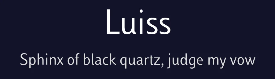 Luiss by Antonio Pace/RML Types — Sans Serif Font — thumbnail 2