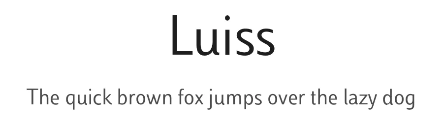 Luiss by Antonio Pace/RML Types — Sans Serif Font