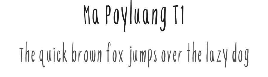 Ma Poyluang T1 — Script Handwritten Font