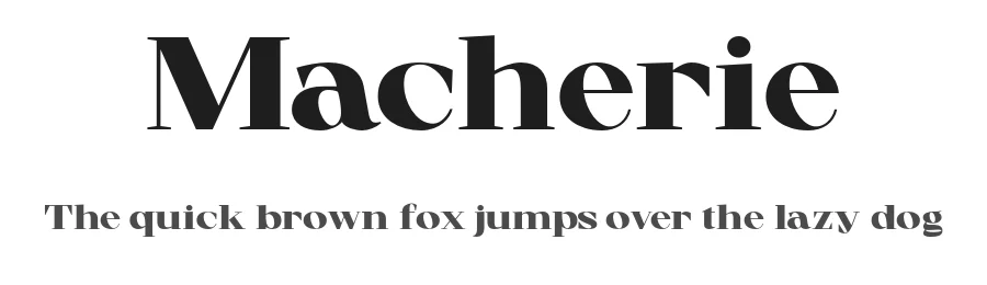 Macherie — Serif Font