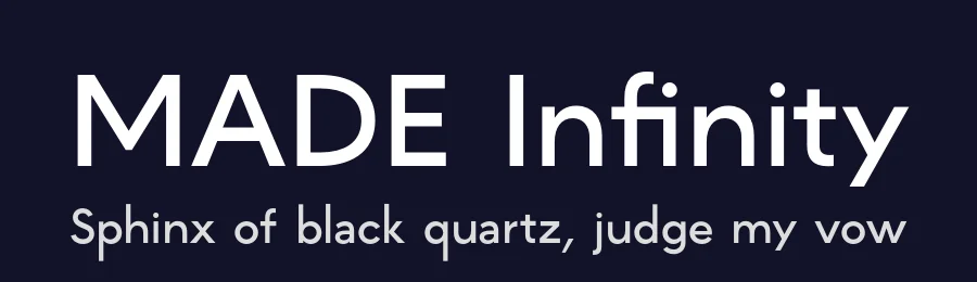 MADE Infinity — Sans Serif Font — thumbnail 2