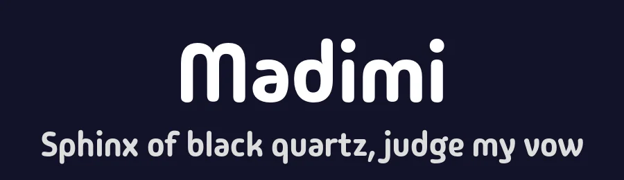 Madimi by Taurai Valerie Mtake, Mirko Velimirovic — Sans Serif Font — thumbnail 2