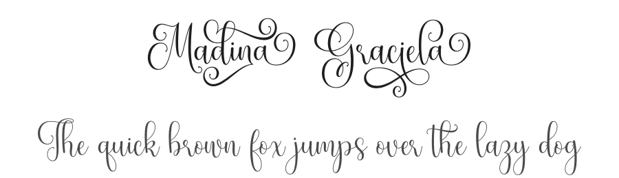 Madina Graciela by Typesthetic Studio - Hamzah Muhamad Ihsan - Jakarta (INA) — Script Handwritten Font