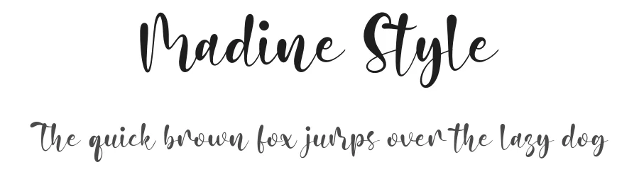 Madine Style by Anggi Hermawan — Script Handwritten Font