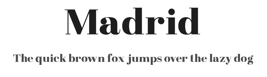 Madrid by Antonio Rodrigues Jr — Serif Font
