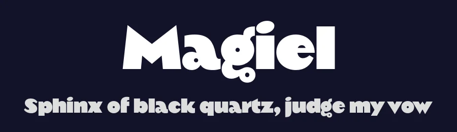 Magiel by Mateusz Machalski — Sans Serif Font — thumbnail 2
