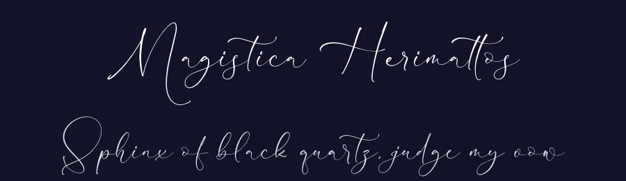 Magistica Herimattos by Heru Utama Putra — Script Handwritten Font — thumbnail 2