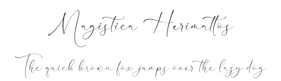 Magistica Herimattos by Heru Utama Putra — Script Handwritten Font