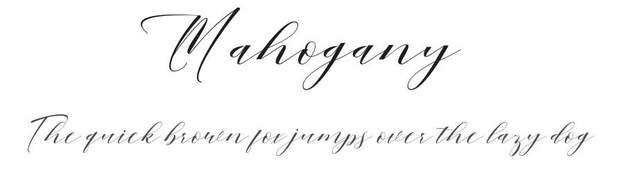 Mahogany by Area Type — Script Handwritten Font