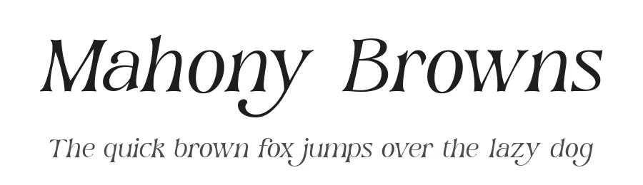 Mahony Browns by Alit Suarnegara — Serif Font
