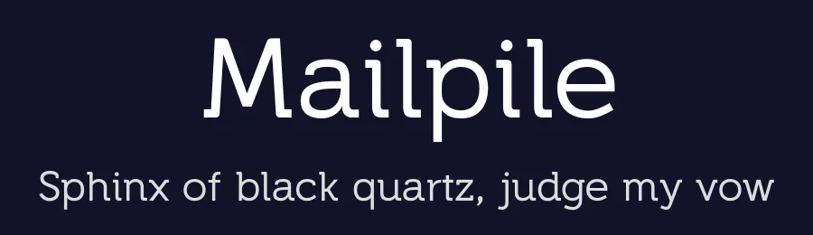 Mailpile by Brennan Novak with help from Sveinbjorn Palsson — Slab Serif Font — thumbnail 2