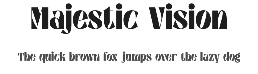 Majestic Vision by Bakhrudin Ja'far — Display Font