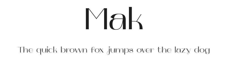 Mak by Valentyn Tkachenko — Sans Serif Font