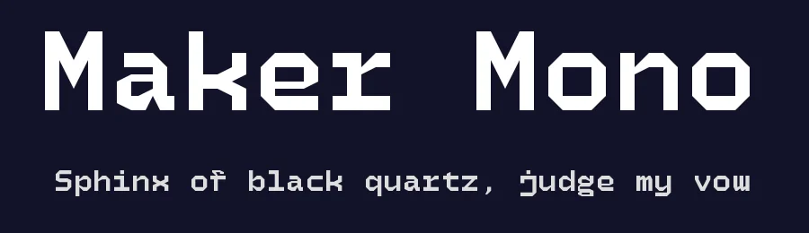 Maker Mono by frongile — Display Font — thumbnail 2