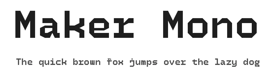 Maker Mono by frongile — Display Font