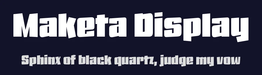 Maketa Display by Fernando Haro — Display Font — thumbnail 2