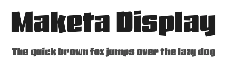 Maketa Display by Fernando Haro — Display Font