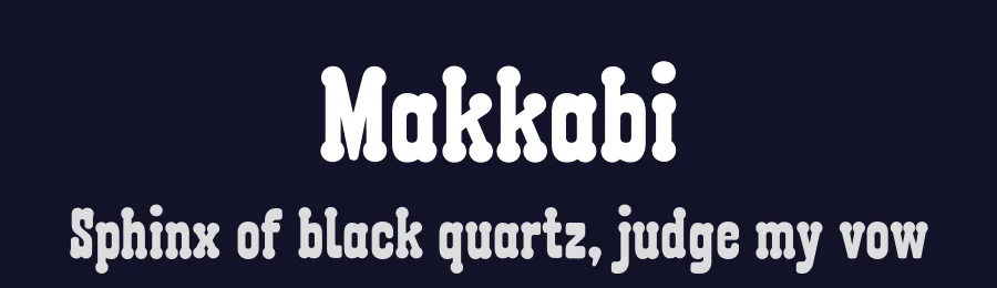 Makkabi by Filip Tofil — Slab Serif Font — thumbnail 2