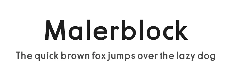 Malerblock by Jens Kutilek — Sans Serif Font