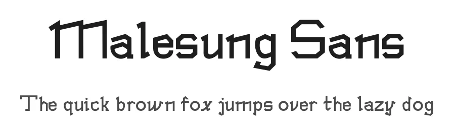 Malesung Sans — Display Font