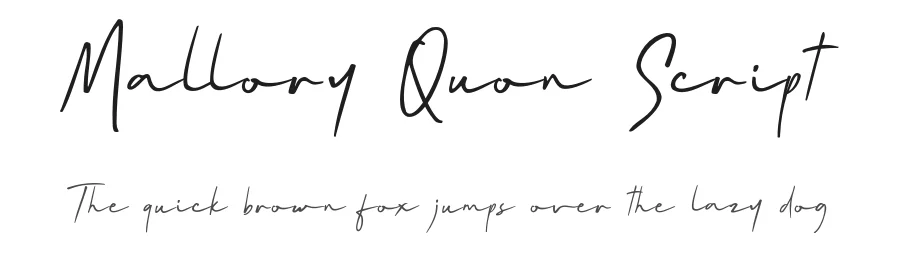 Mallory Quon Script — Script Handwritten Font