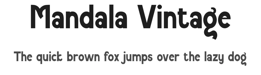 Mandala Vintage — Display Font